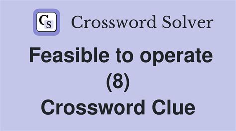 operate crossword clue